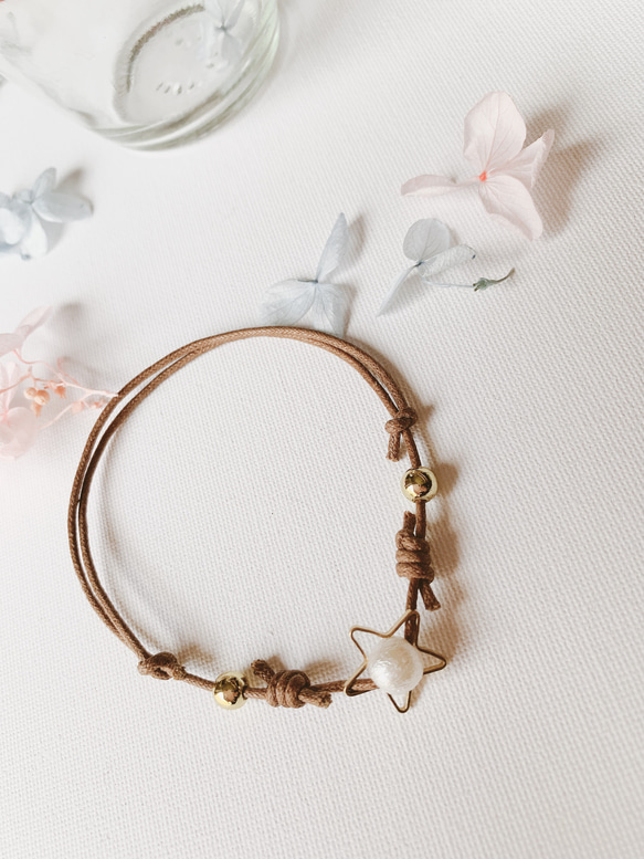 つけっぱなしアングレット】STARパール アンクレット Wisteria .1217