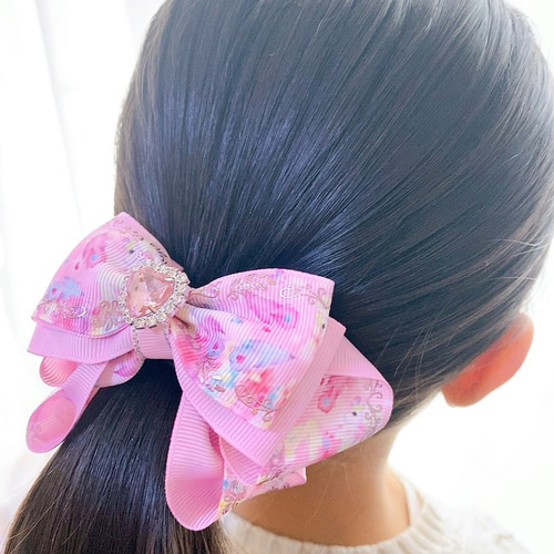 ジャスミングリーンのひらりリボン/ヘアゴム 雑貨・その他 BLANCA 通販