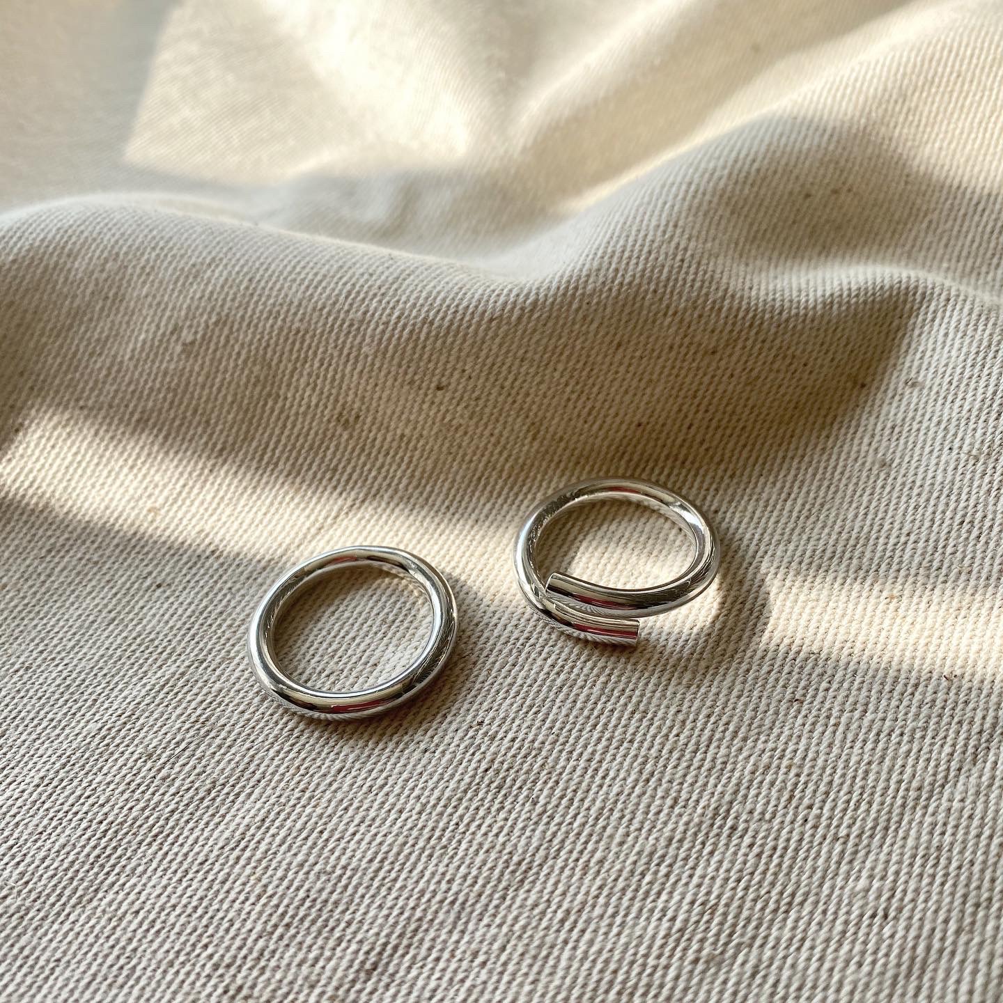 silver950 丸太リング