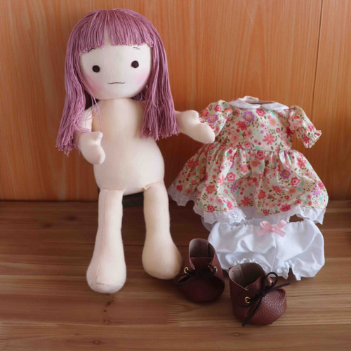 着せ替え布人形はぐっこLサイズセット ローズ その他人形 HagukkoDoll