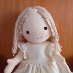 着せ替え布人形はぐっこＬサイズセット　アイボリー 2枚目の画像