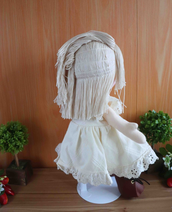 着せ替え布人形はぐっこＬサイズセット　アイボリー 7枚目の画像