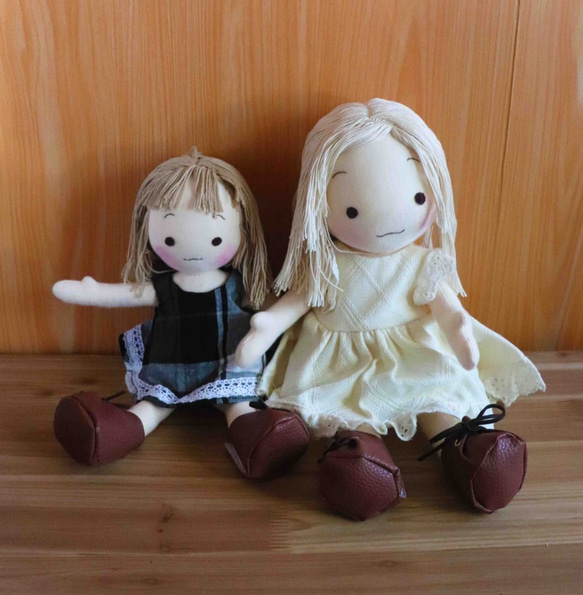 着せ替え布人形はぐっこＬサイズセット　アイボリー 9枚目の画像