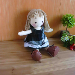 着せ替え布人形はぐっこＭサイズ　カフェオレカラー 3枚目の画像