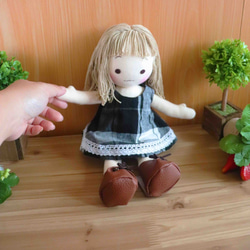 着せ替え布人形はぐっこＭサイズ　カフェオレカラー 6枚目の画像