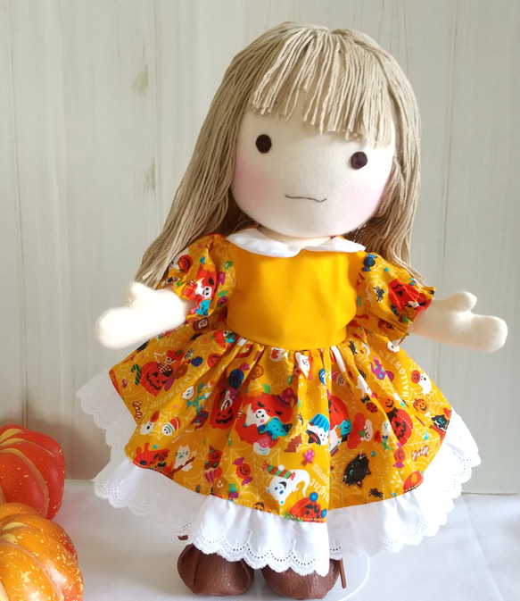 はぐっこ着せ替え服Ｌ　ハロウィンワンピース 3枚目の画像