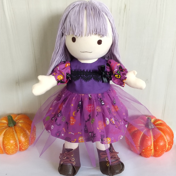 Ｌサイズ ハロウィン着せ替え服パープル 4枚目の画像