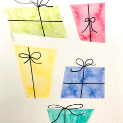 【BIRTH DAY Card】3枚セット 手描きイラスト 水彩 3枚目の画像