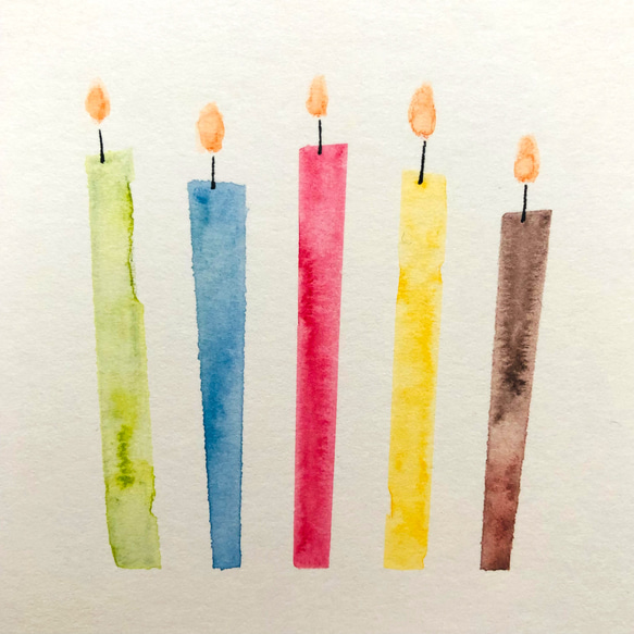 【BIRTH DAY Card】3枚セット 手描きイラスト 水彩 4枚目の画像