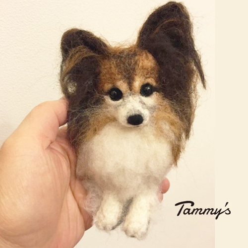 オーダーメイド例_チャッピーちゃん】ペットの肖像、犬肖像画、羊毛