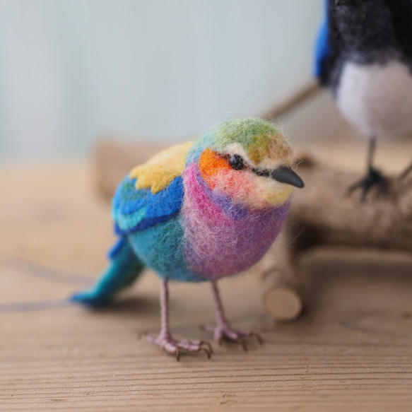 【オーダーメイドフェルト動物】鳥、ぬいぐるみ、バードぬいぐるみ、羊毛フェルト、小鳥 人形、鳥、バード、ペットロス 4枚目の画像