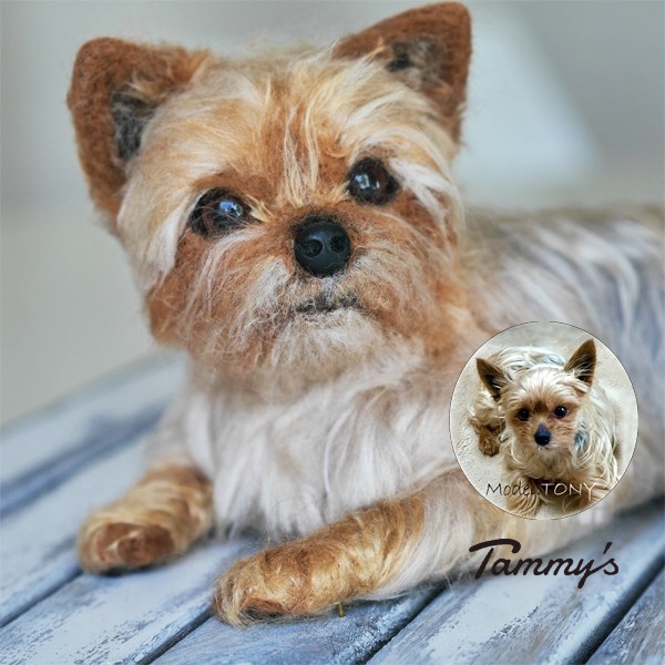 うちの子オーダー2025【オーダー例 トニー君】 ＃羊毛フェルト ＃フェルト ＃ぬいぐるみ人形 ＃ペットメモリアル