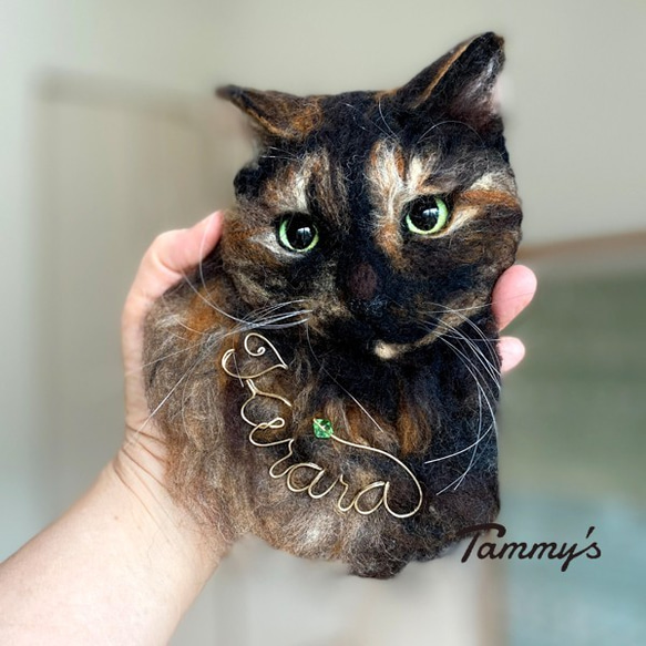 【オーダー例 キララちゃん】 ＃羊毛フェルト ＃フェルト ＃オブジェ立体 ＃ぬいぐるみ人形 ＃ペットメモリアル 