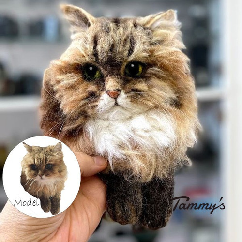 オーダー例 みぃちゃん】 ＃羊毛フェルト ＃フェルト ＃オブジェ立体  