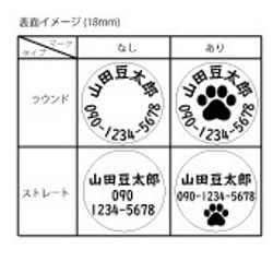 アルミネームタグ(迷子札)38mm。ピンポン玉サイズ、大きいです！オリジナル画像を刻んで！ 6枚目の画像