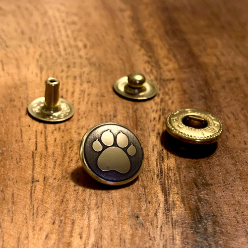 5個セット) 肉球マークバネホック No.5（HASI-HATO）/ アンティーク