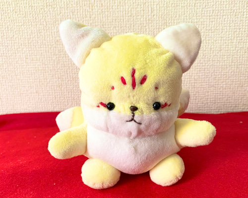 DEN ハンドメイド 作家 ぬいぐるみ 九尾の狐 九尾白きつねぬいぐるみ