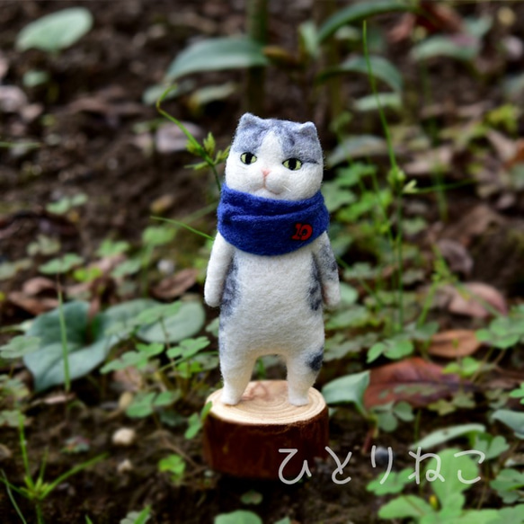 【猫さん】サバ白【一点モノ】 1枚目の画像