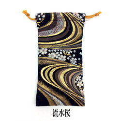 京都・西陣織・金襴の生地で仕立てた和柄の巾着　 6枚目の画像
