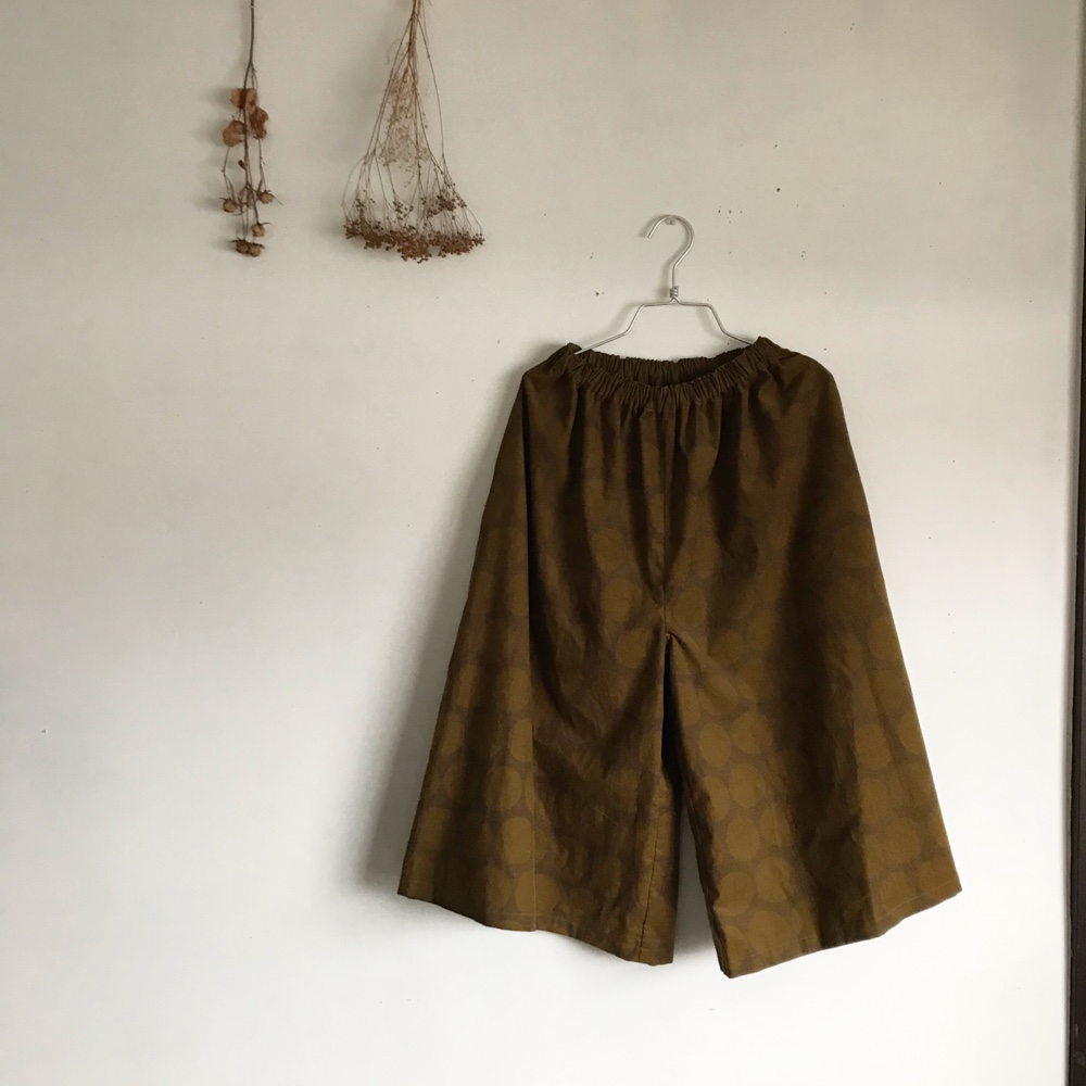 水玉コーデュロイのゆったりパンツ(033)