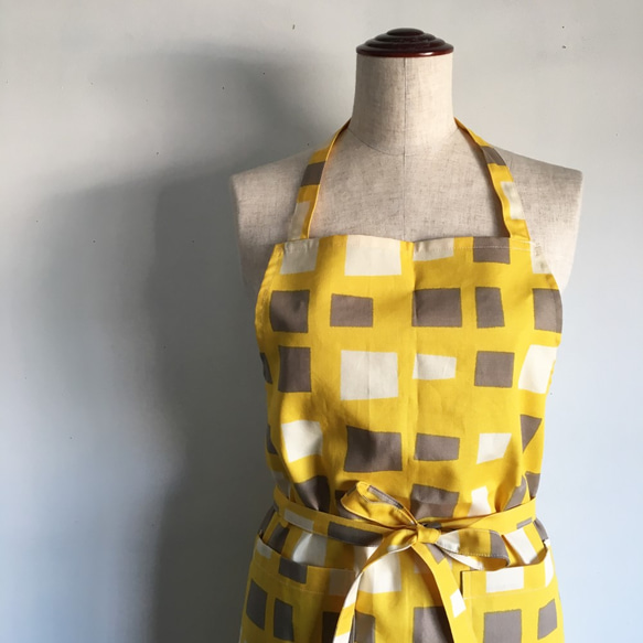 春天的顏色黃色☆咖啡廳圍裙（055） 第3張的照片