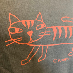 猫Tシャツ(レモンイエロー、こげ茶、カーキ) 5枚目の画像