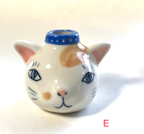 有田焼　猫一輪ざし（茶猫） 4枚目の画像