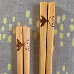 【予約販売】青森ヒバのデザインお箸 ことり 4枚目の画像