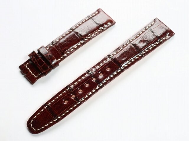 腕時計ベルト 18mm-16mm カイマン ダークブラウン #16