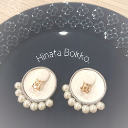さくらんぼとホワイトパールのイヤリング.*･ﾟ　.ﾟ･*.HINATA BOKKO. 3枚目の画像