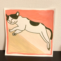 寝転んでる猫の絵 1枚目の画像