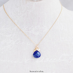 *14kgf ♢ 星夜の雫ネックレス ~lapis stella drops~ *7Way  *宝石質ラピスラズリ♪ 2枚目の画像