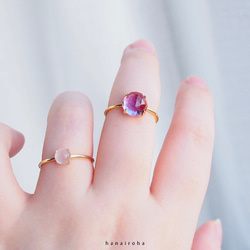 【2月誕生石】*Silver925/18kgp ♢ 菫色の宝石のリング  *宝石質アメジスト 3枚目の画像