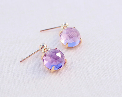 展示品】大粒☆宝石質シトリン✽クリスタル14kgfピアス