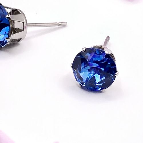 楽天市場】18金 サファイア ピアス シンプル ひと粒 K18