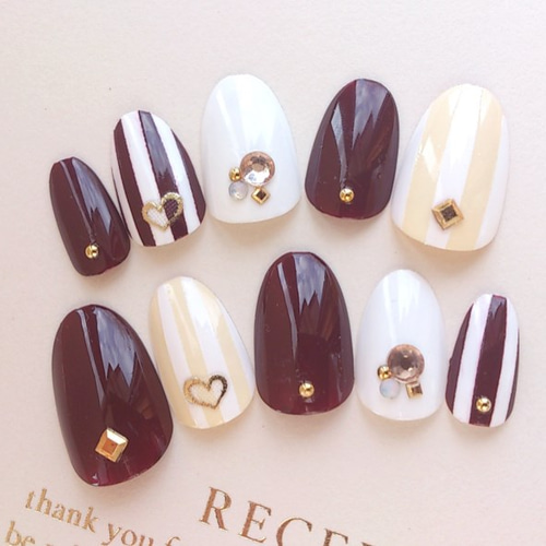 チョコブラウン ネイルチップ 29a6ce8dfe7ee7a024c05ffa9a69ca