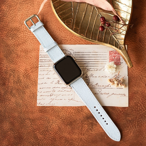 Apple Watch レザーベルト（44MM／40MM） ヴォー・エプソン/ブルー