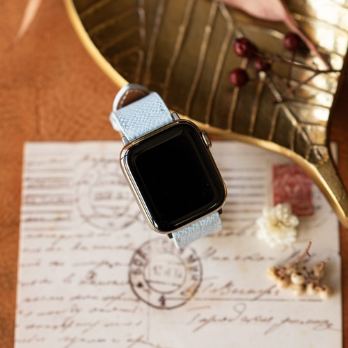 Apple Watch レザーベルト（44MM／40MM） ヴォー・エプソン/ブルー