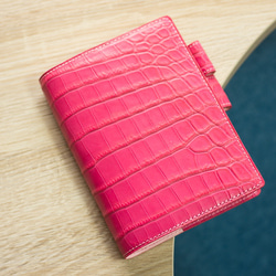 ご確認用　A5 手帳カバー　牛革クロコ型押し ほぼ日手帳　本革　ピンク ご確認用 A5 手帳カバー 牛革クロコ型押し ほぼ日手帳 本革 ピンク