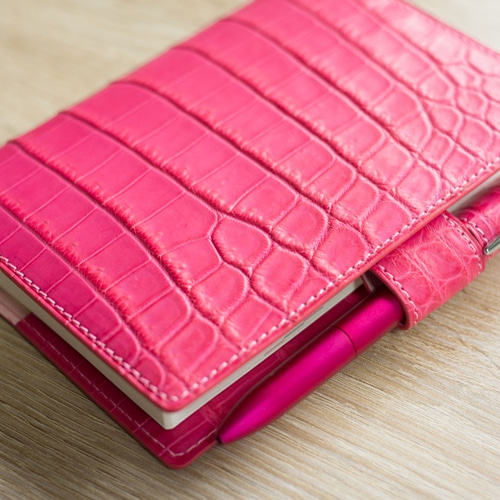 クロコダイルほぼ日手帳革カバー ローズピンク 手帳 Philosophii