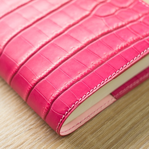 ピンク クロコダイル アクセサリーケース ピンク クロコダイル
