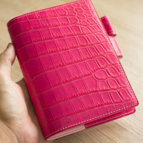 クロコダイルほぼ日手帳革カバー ローズピンク 手帳 Philosophii