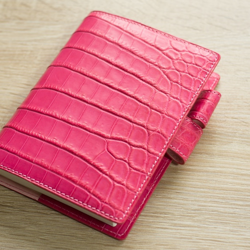 クロコダイルほぼ日手帳革カバー ローズピンク 手帳 Philosophii