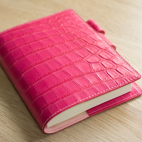 クロコダイルほぼ日手帳革カバー ローズピンク 手帳 Philosophii