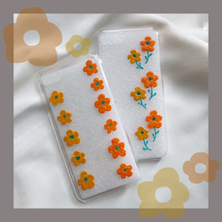 iPhone全機種対応》レトロポップなお花のiPhoneケース(スマホケース