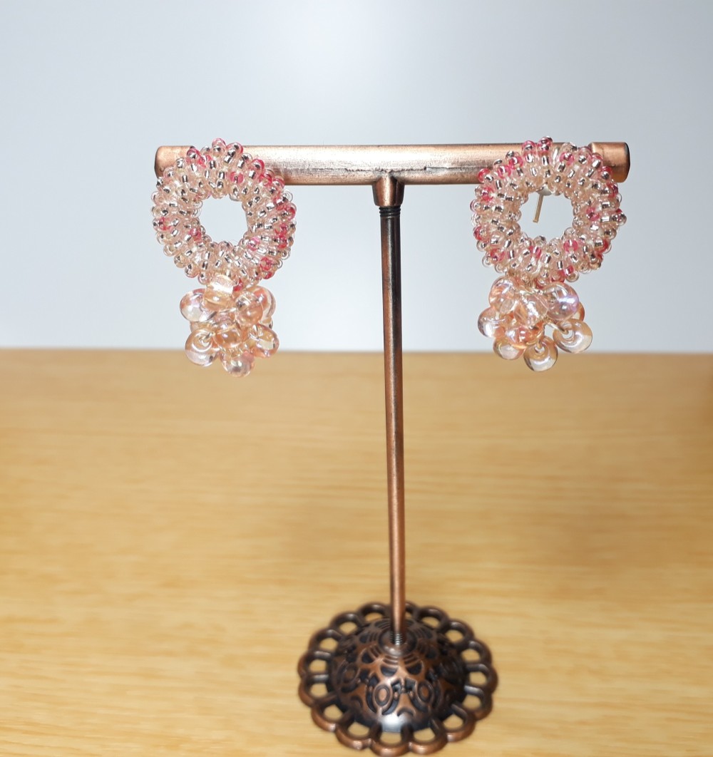 素晴らしいローズのビーズのイヤリングアクセサリー / 3.00 cm