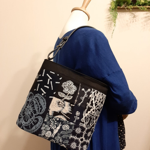 ミナペルホネン 3way楕円形バケツトートバッグ ショルダーバッグ 