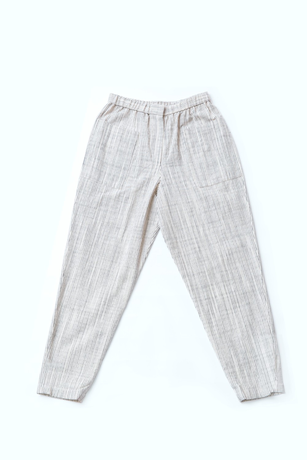 ダボパンツ　綿100％　ストライプ