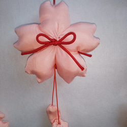 桜の吊し飾り  着物リメイク 4枚目の画像