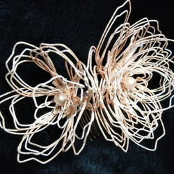 水引髪飾り　八重桜コーム（C211）　成人式　和装　ウエディング 2枚目の画像